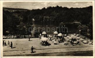 1943 Szováta-gyógyfürdő, Baile Sovata; Medvetói strand. Körtesi Károly fényképész felvétele és kiadása / spa at the Lacul Ursu (EK)