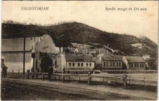 1924 Salgótarján, Apolló mozgó és Úri utca, mozi, Patay István üzlete (EK)