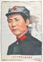 Thangka, fiatal Mao Ce-tung, szép állapotban, cca 90x60 cm