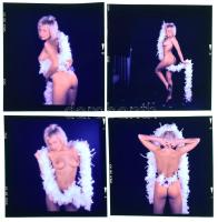 "Egy szál tollboában", 4 db erotikus diapozitív, 6x6 cm