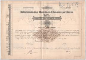 Budapest 1906-1911. "Kisbirtokosok Országos Földhitelintézete" 4 1/2%-os záloglevele 2000K...