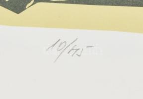 Butak András (1948-2021): Gold.... Szitanyomat, papír, jelzett, 10/45 számozással. 34×46 cm