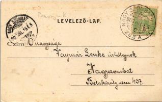 1903 Galánta, Fő utca, templom. Divald / main street, church + "NAGY SZOMBAT - KUTTI 268 A"...