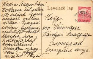 1917 Recsk-Parádfürdő, vasútállomás, gőzmozdony, vonat (EK)