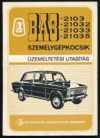 Lada VAZ-2103, VAZ-21032, VAZ-21033, VAZ-21035 személygépkocsik üzemeltetési utasítás. Moszkva, é.n., Avtoexport. Fekete-fehér ábrákkal illusztrált. Kiadói papírkötés.