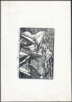 Butak András (1948-2021): Bizonytalan utak, 1989. Gipszmetszet, papír, jelzett, művészpéldány EA VIII./XV. számozással.10x15 cm.