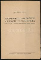 Solt Lajos ezredes: Magyarország felkészülése a második világháborúra. (A hadsereg és a hátország felkészítésének néhány kérdése). Különlenyomat a ,,Katonai figyelő" 1956. évi 3. számához. 22 p. + 5 kihajtható melléklet. Kiadói papírkötés.