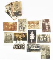 cca 1920-1950 Csoportképek, életképek, stb., 52 db fotólap, 9×13 cm