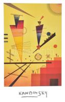 cca 2000 Kandinszkij reprodukció, nyomat, papír, jelzett a nyomaton, lapméret: 70×50 cm