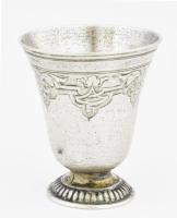 Ezüst (Ag) kupica. Jelzett, mesterjegyes, 43 g