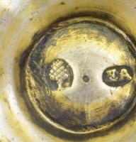 Ezüst (Ag) kupica. Jelzett, mesterjegyes, 43 g