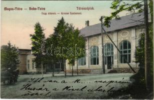 1910 Tátraszéplak, Tatranska Polianka, Westerheim (Magas-Tátra, Vysoké Tatry); Nagy étterem. Matejka Vince kiadása / restaurant