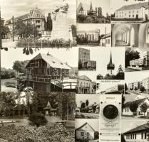 Kb. 200 db MODERN fekete-fehér magyar város képeslap (1960-1970) / Cca. 200 modern black and white Hungarian town-view postcards