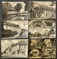 82 db MODERN fekete-fehér magyar város képeslap sok kisvárossal (1950-1960) / 82 modern black and white Hungarian town-view postcards
