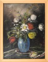 Polgár jelzéssel: Csendélet. Olaj, vászon, fakeretben. 41x31 cm