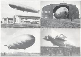 14 db MODERN reprint Zeppelin léghajós képeslap / 14 modern reprint Zeppelin airship postcards