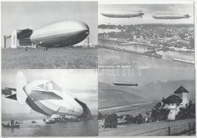 14 db MODERN reprint Zeppelin léghajós képeslap / 14 modern reprint Zeppelin airship postcards