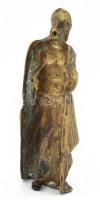 Király figura. Réz figurális bútordísz. 15 cm