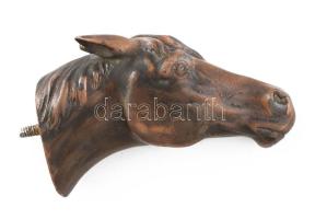 Lófejes Réz figurális sétapálca fogó. 8 cm