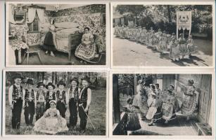 Kalocsa - 7 db népviseletes képeslap / 7 pre-1945 Hungarian folklore postcards