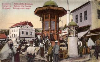 Sarajevo Bascarsija well with minaret (Rb)