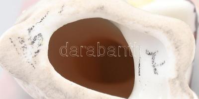 cca 1900-1920 5 darabos német porcelán nyúl figurás zenekar. Közte sorszámozottak, kis kopással, m: ...