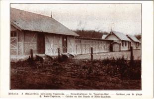 Miskolc, strandfürdő kabinsora Tapolcán (Miskolctapolca). Felsőmagyarországi Idegenforgalmi Szövetség kiadása