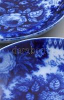 cca 1860-1880 4 darab Villeroy & Boch Jardiniere India Flow Blue virágoskert mintás tálka. Jelzé...