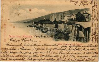 1898 (Vorläufer) Abbazia, Opatija; Hotel Quarnero und Seebad (fl)