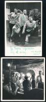 Külföldi filmforgatáson készült 2 db fotó, 9×13 és 10×11 cm