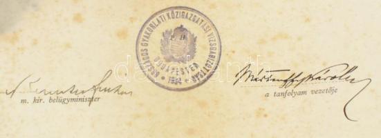 1939 Keresztes-Fischer Ferenc belügyminiszter által aláírt számvevőségi városi fogalmazói kinevezés