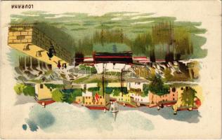 Lovran, Lovrana, Laurana; Bruchsteiner és fia. Riecki Sjajni Rizov Skrob Zastitni Znak litho (EK)