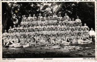 1940 Keszthely, MABI üdültetés IV. csoport. Pál Fotóműterem photo (kis szakadás / small tear)