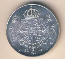 Svédország 1976. 50Kr Ag "XVI.Károly Gusztáv és Szilvia esküvője T:1/2