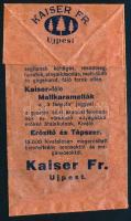 Kaiser mellkaramellák reklámtasak