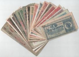 24db-os Korona- és Pengő bankjegyből álló tétel T:XF-G