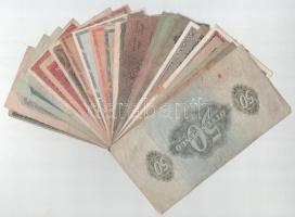 24db-os Korona- és Pengő bankjegyből álló tétel T:XF-G