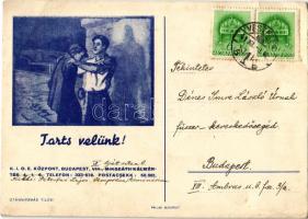 Tarts velünk! KIOE (Katolikus Ifjak Országos Egyesülete) Központ kiadása - propaganda (fa)