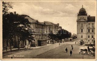 1931 Győr, pályaudvar, vasútállomás, piac (EK)