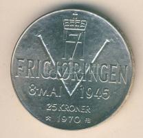 Norvégia 1970. 25K Ag "Felszabadulás 25. évfordulója" T:BU