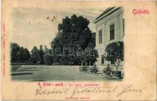 1900 Gödöllő, A felső park. Pick testvérek, Ripka F. "Gödöllő" cz. művéből (EK)