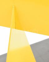 Ingo Glass (1941-2022): Holocaust emlékmű terv, Bp., VII. ker. Festett acéllemez, fa talapzaton. M 1...