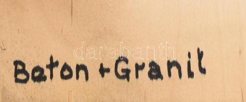 Ingo Glass (1941-2022): Holocaust emlékmű terv, Bp., VII. ker. Festett acéllemez, fa talapzaton. M 1...