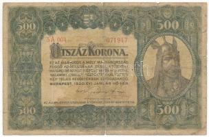 1920. 500K "Orell Füssli Zürich" nyomdahely jelöléssel, "5A 004 071947" T:VG beszakadások folt Adamo K33