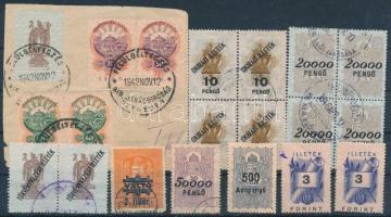 20 db illeték-, okiratilleték- és törvénykezési illetékbélyeg