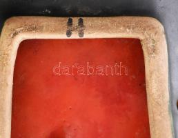 Tófej hólyagos mázas kerámia kínáló tál 35 cm