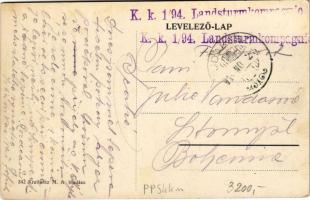 1914 Budakeszi. Krellwitz M.A. kiadása + "K.k. 1/94. Landsturmkompagnie"