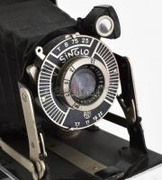 Certix Singlo fényképezőgép, Anastigmat 1:7,7 F=10,5 cm objektívvel, bőrtokjában