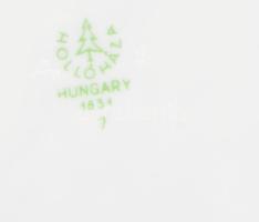 Hollóházi Takarékszovetkezet dobozka. Matricás, jelzett, hibátlan 9x7,5 cm