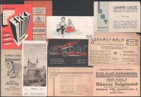 Vegyes reklámanyag, 16 db, számolócédula, söralátét, fejléces számla